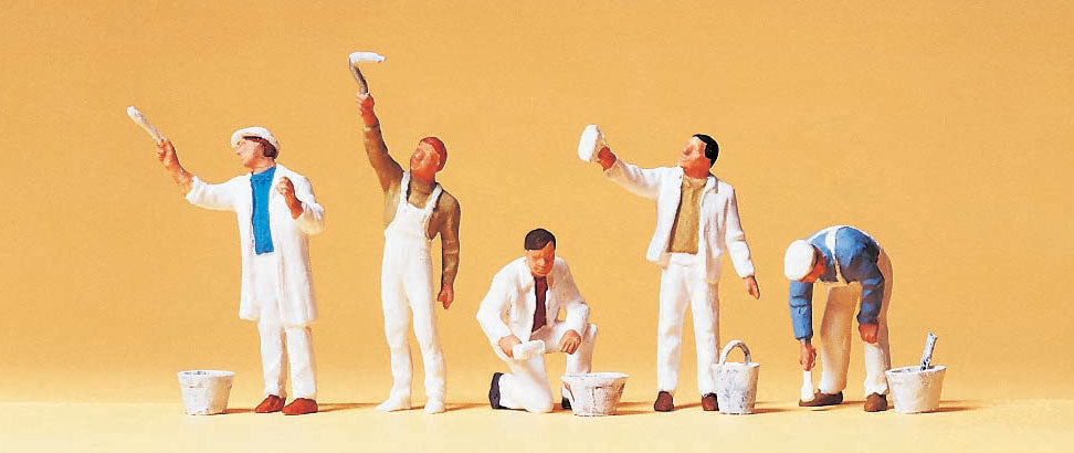 Preiser 10477 HO Scale Paint Crew Painters Figure Set