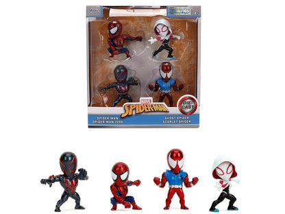 Set of 4 Diecast Figures "Spider-Man" Wave 2 "Metalfigs" Series by Jada  free shipping USA