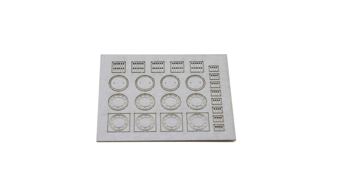 Noch 14218 HO Scale Manholes & Drain Covers Laser-Cut Kit, 25pc