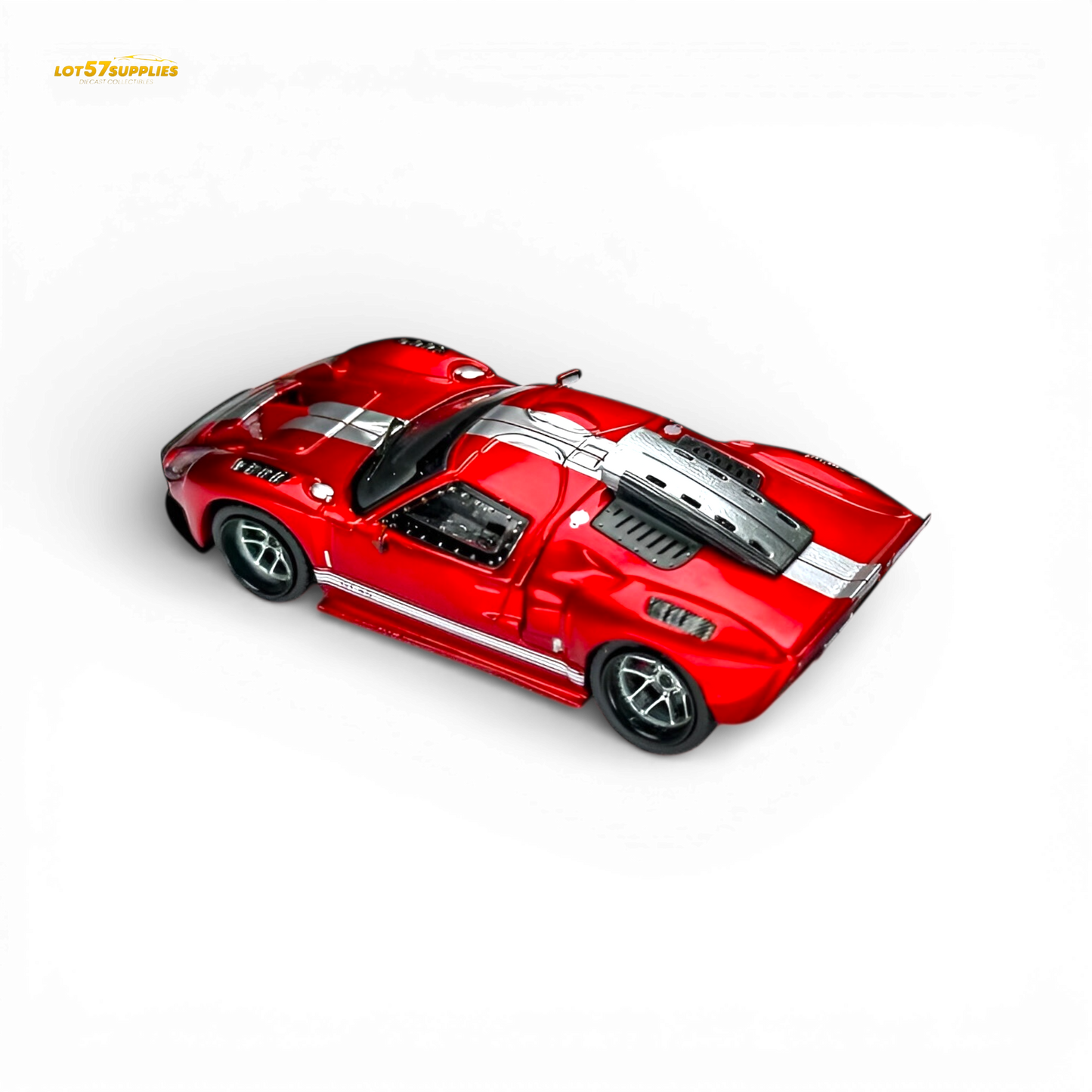 (Pre-Order) Rhino Model RM Ford GT40 - Transparent Red 1:64