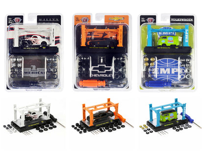 Model Kit 3 piece Car Set Release 58 Limited Edition to 8000 pieces Worldwide 1/64 Diecast Model Cars by M2 Machines  free shipping USA