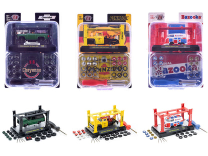 Model Kit 3 piece Car Set Release 79 Limited Edition to 9600 pieces Worldwide 1/64 Diecast Model Cars by M2 Machines  free shipping USA