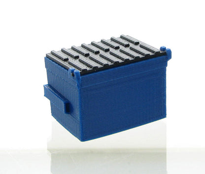 3D To Scale 50-230-BL 1/50 Trash Dumpster, Blue with Black Lid