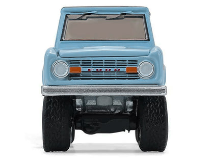 1972 Ford Bronco Custom SUV Light Blue with Black Top "Barrett-Jackson" Series 16 1/64 Diecast Model Car by Greenlight
