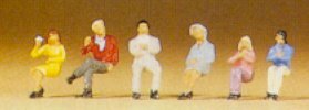 Preiser 79014 N Scale Seated People Figure Set