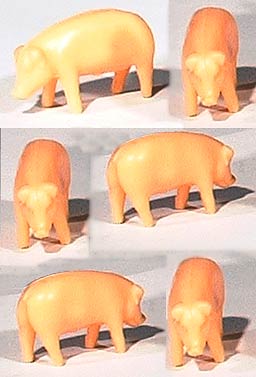 Ertl 12820 1/64 Pink Pigs/Hogs, Bag of 25