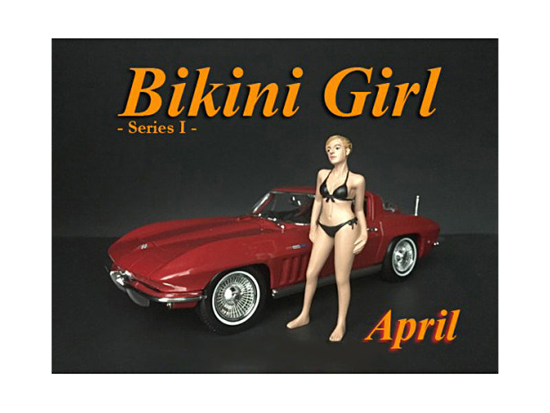 April Bikini Calendar Girl Figure for 1/24 Scale Models by American Diorama  free shipping USA