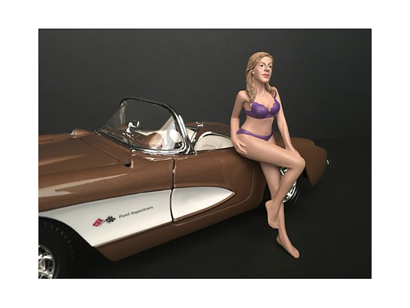 July Bikini Calendar Girl Figurine for 1/24 Scale Models by American Diorama  free shipping USA