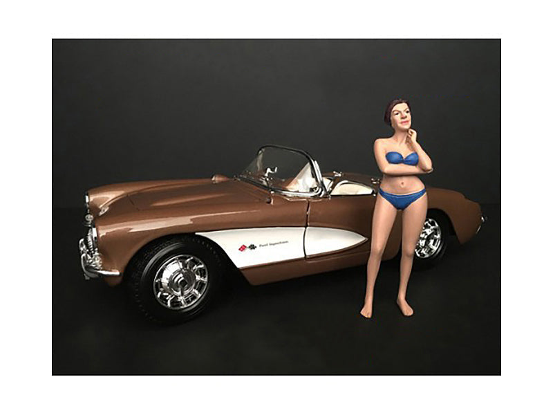 December Bikini Calendar Girl Figurine for 1/18 Scale Models by American Diorama  free shipping USA