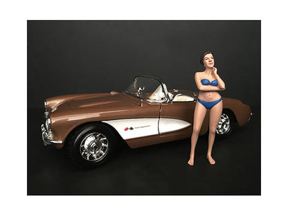 December Bikini Calendar Girl Figurine for 1/18 Scale Models by American Diorama  free shipping USA