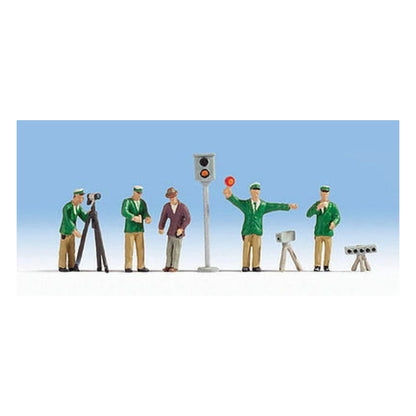 Noch 15099 HO Scale Police w/Accessories -- pkg(5)