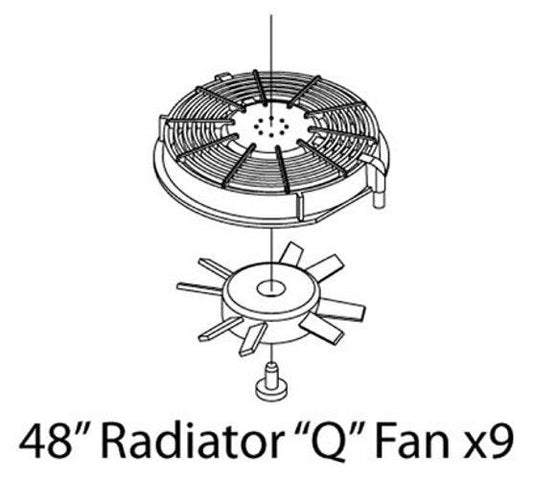 Athearn ATHG63850 HO Scale Fans Set SD70/"Q" (3)