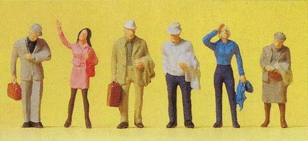 Preiser 14088 HO Scale Passengers Waiting pkg(6)
