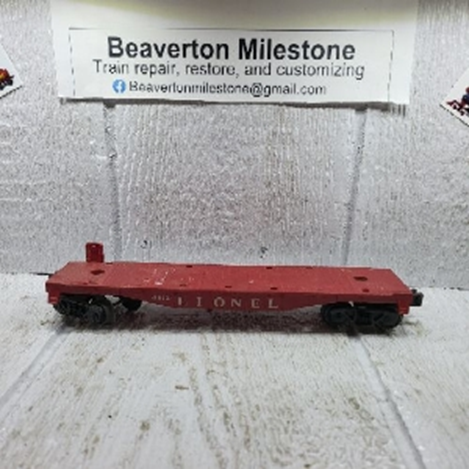 LIONEL TRACK MAINTENANCE CAR, 59 VARIATION (A) DARK YELLOW SUPER STRUCTURE