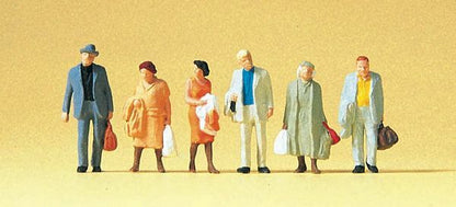 Preiser 14027 HO Scale Pedestrians Passengers w/Bags