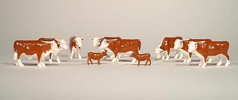 Ertl 12660-25 1/64 Hereford Cattle - Bag of 25