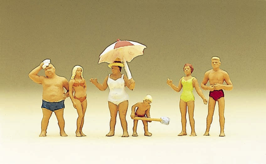 Preiser 10283 HO Scale Krause Family at the Beach Figures