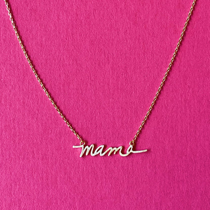 Mama Script Necklace by Ellisonyoung.com
