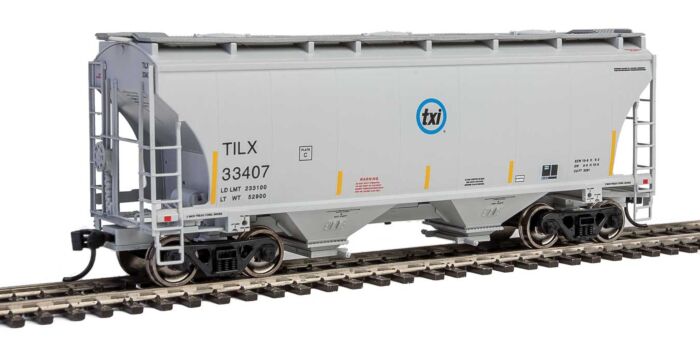 Walthers Mainline 7550 HO Scale 39' Trinity 3281 2-Bay Covered Hopper - Ready to Run -- Trinity Industries Leasing TILX #33360