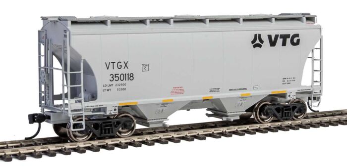 Walthers Mainline 7561 HO Scale 39' Trinity 3281 2-Bay Covered Hopper - Ready to Run -- VTG North America VTGX #350118