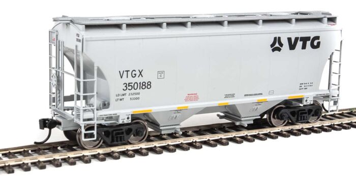 Walthers Mainline 7562 HO Scale 39' Trinity 3281 2-Bay Covered Hopper - Ready to Run -- VTG North America VTGX #350188