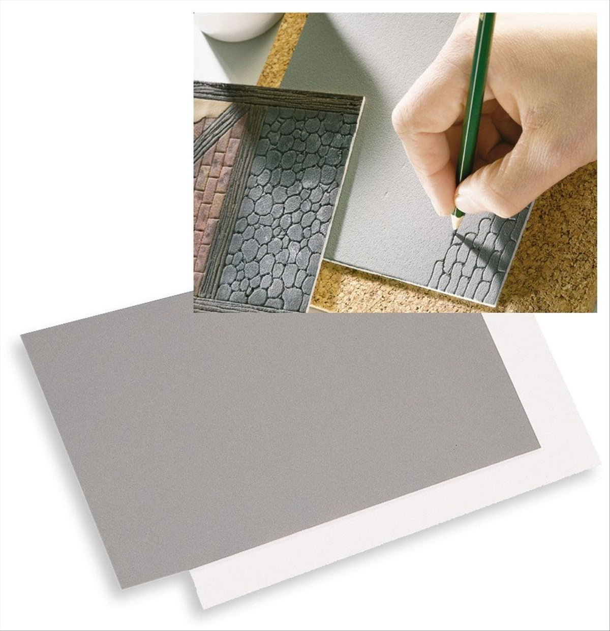 Busch 7201 All Scale Embossing Sheets for Custom Textures pkg(2)
