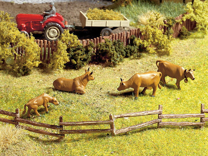 Noch 13030 HO Scale 2-Slat Pasture Fence, 12 Sections