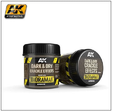 AK Interactive 8032 Diorama Series: Dark & Dry Crackle Effects Acrylic 100ml Bot
