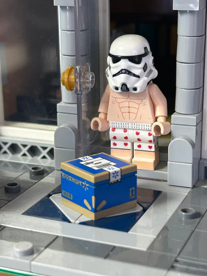 BrickMart Package / Shipping Box - Custom Printed made using LEGO parts