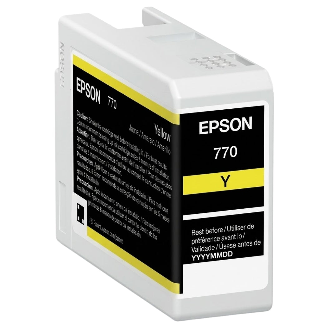 New, Pre-Owned - Epson 770 Standard Yield Yellow Ink Cartridge, T770420