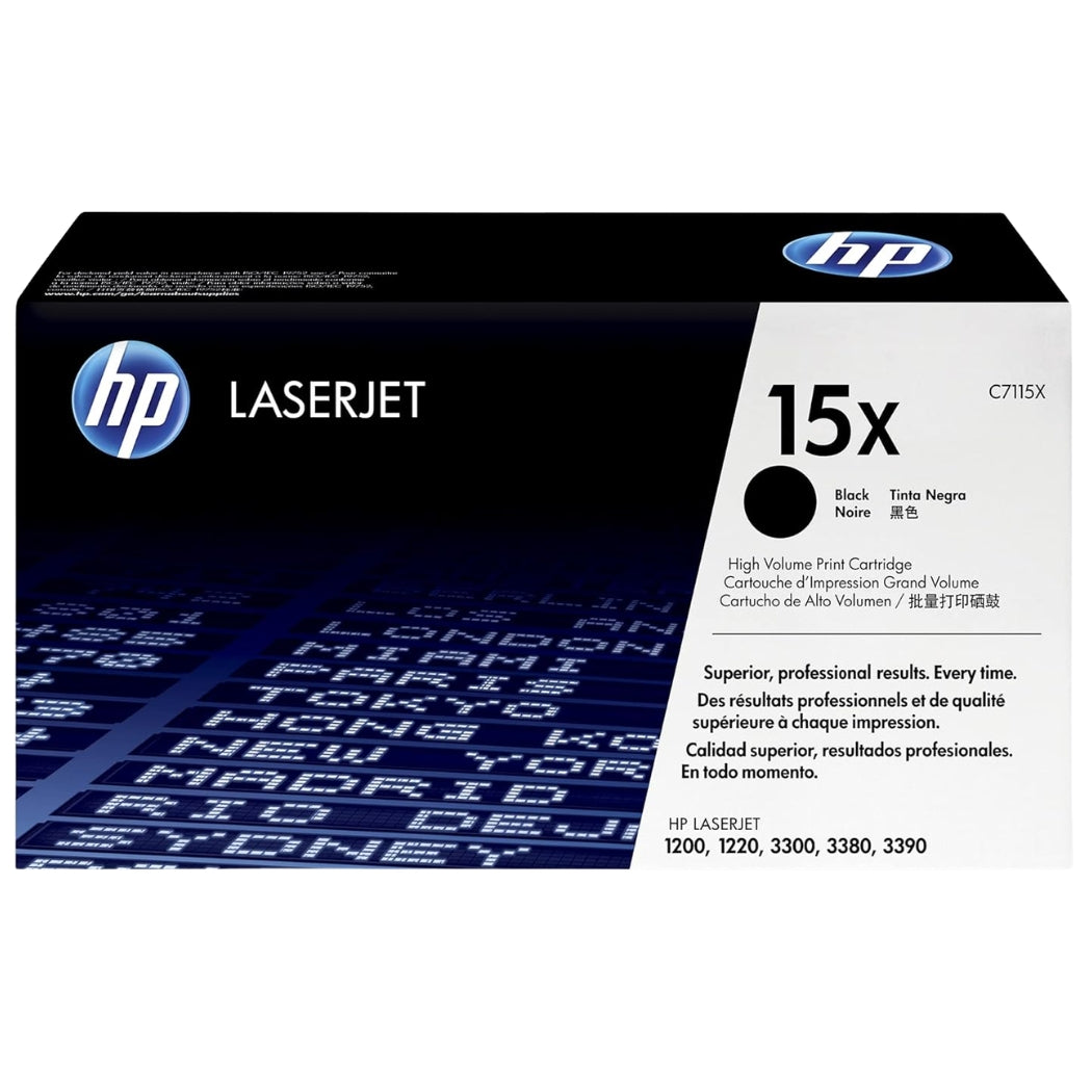 New, Pre-Owned - HP 15X Black High-yield Toner Cartridge, C7115X
