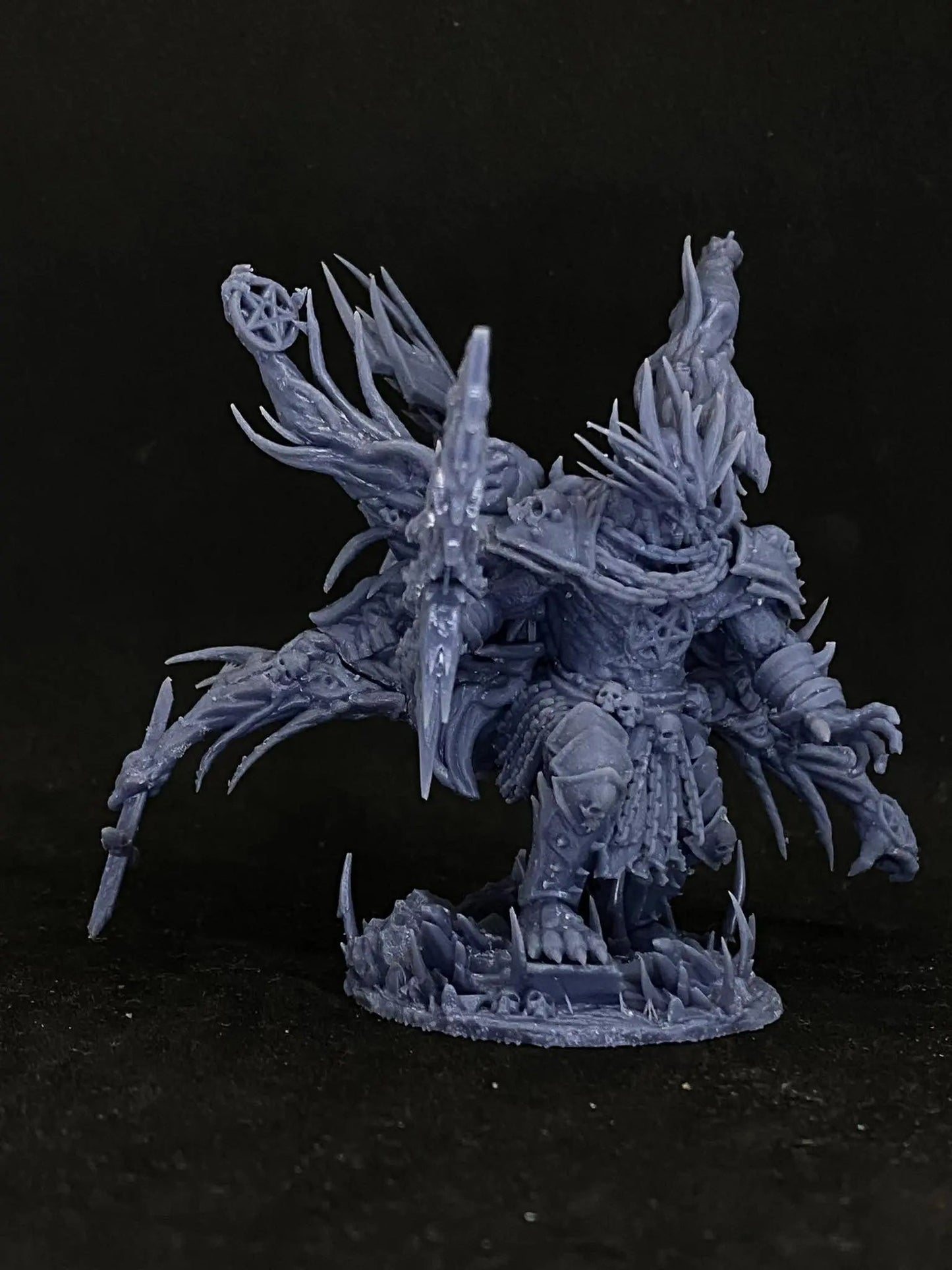 Mangkanur Praetor of Immorality - 100mm Resin Printed Grimdark Mini by Papsikels