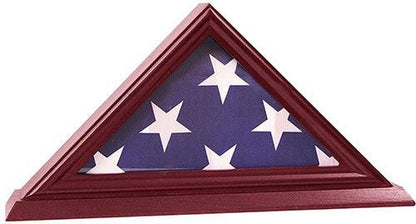 3'x5' Flag Display Case, Shadow Box (Not for Burial Funeral Flag), Cherry Finish