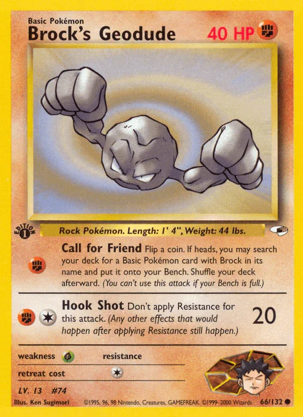 Brock's Geodude (66/132) [Gym Heroes 1st Edition]