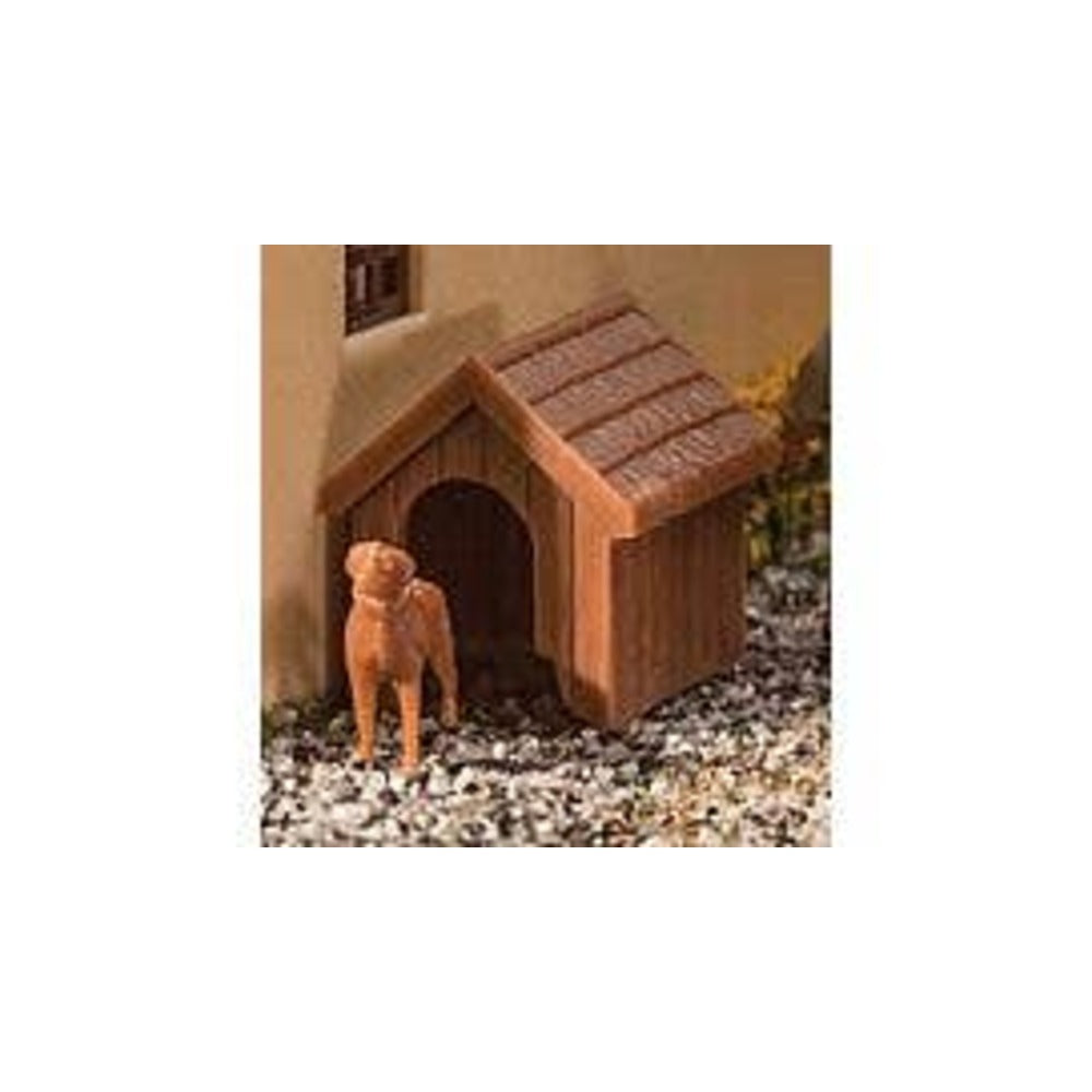 Walthers SceneMaster 949-4147 HO Dog & Kennel Doghouse Kit