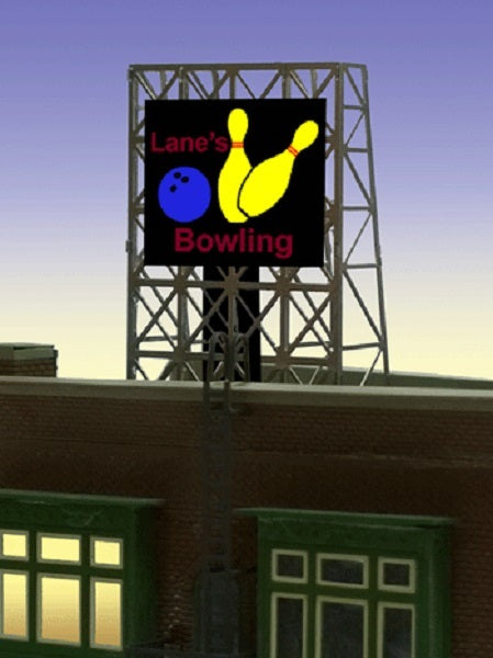 Miller Engineering 338955 N/Z Scale Bowling Window Sign
