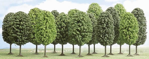 Busch 6486 HO/TT Scale Deciduous Trees, 12-Pack