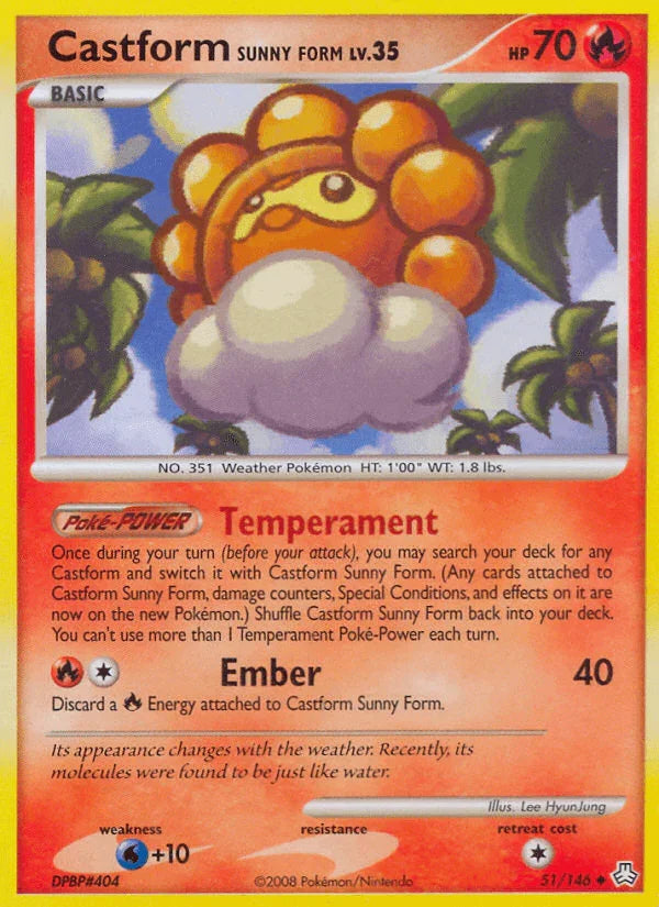 Castform Sunny Form (51/146) [Diamond & Pearl: Legends Awakened]