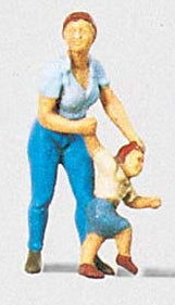 Preiser 28023 HO Scale Individual Figure - Pedestrians Mother w/Child