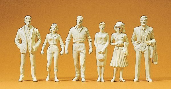 Preiser 45178 G Scale Passers-By Unpainted Figure Set