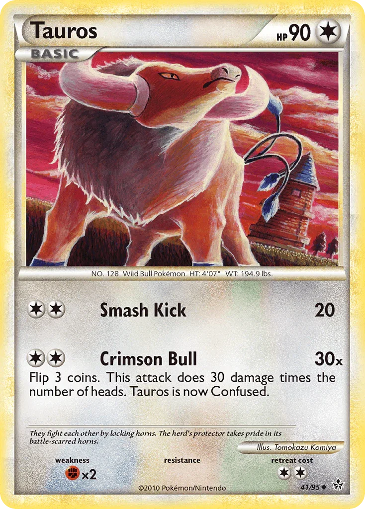 Tauros (41/95) [HeartGold & SoulSilver: Unleashed]