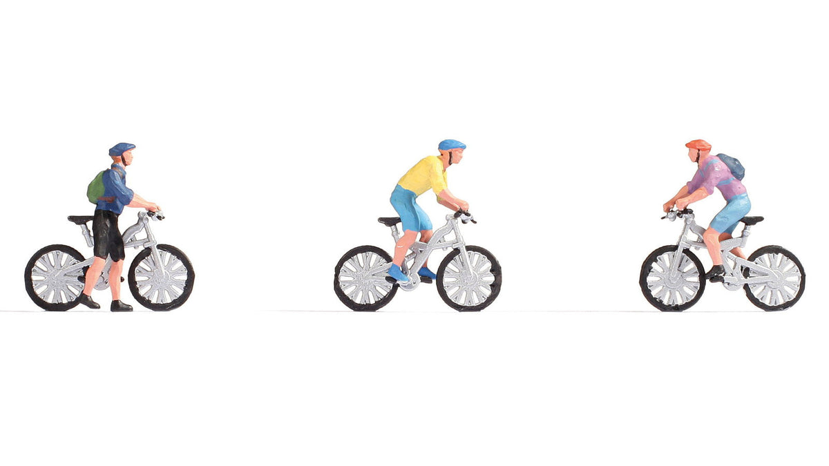 Noch 15899 HO Scale Mountain Bikers Set, 3 Figures & Bikes