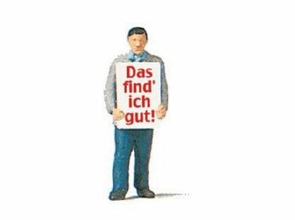 Preiser 29049 HO Scale Individual Figure - Working People Man