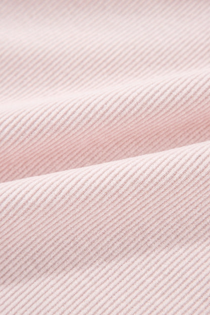 Two-tone Color Exposed Seam Corduroy Shacket