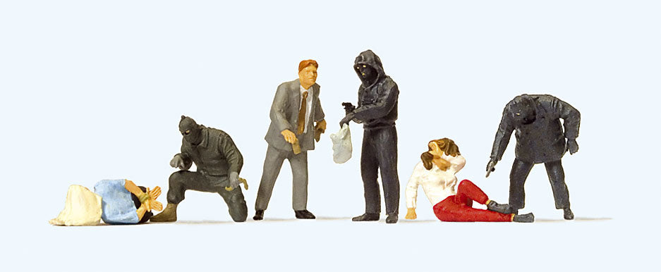 Preiser 10588 HO Scale Robbers & Victims Figure Set