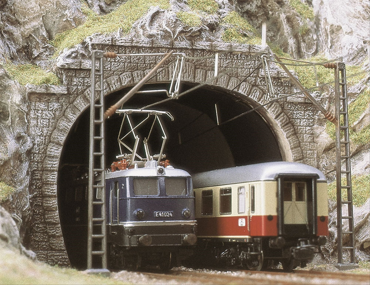 Busch 7027 HO Scale Double-Track Tunnel Portals, pkg(2)