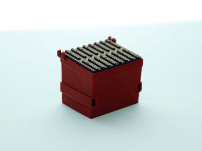 3D To Scale 64-230-R 1/64 – Trash Dumpster Dark Red Scene Accessory