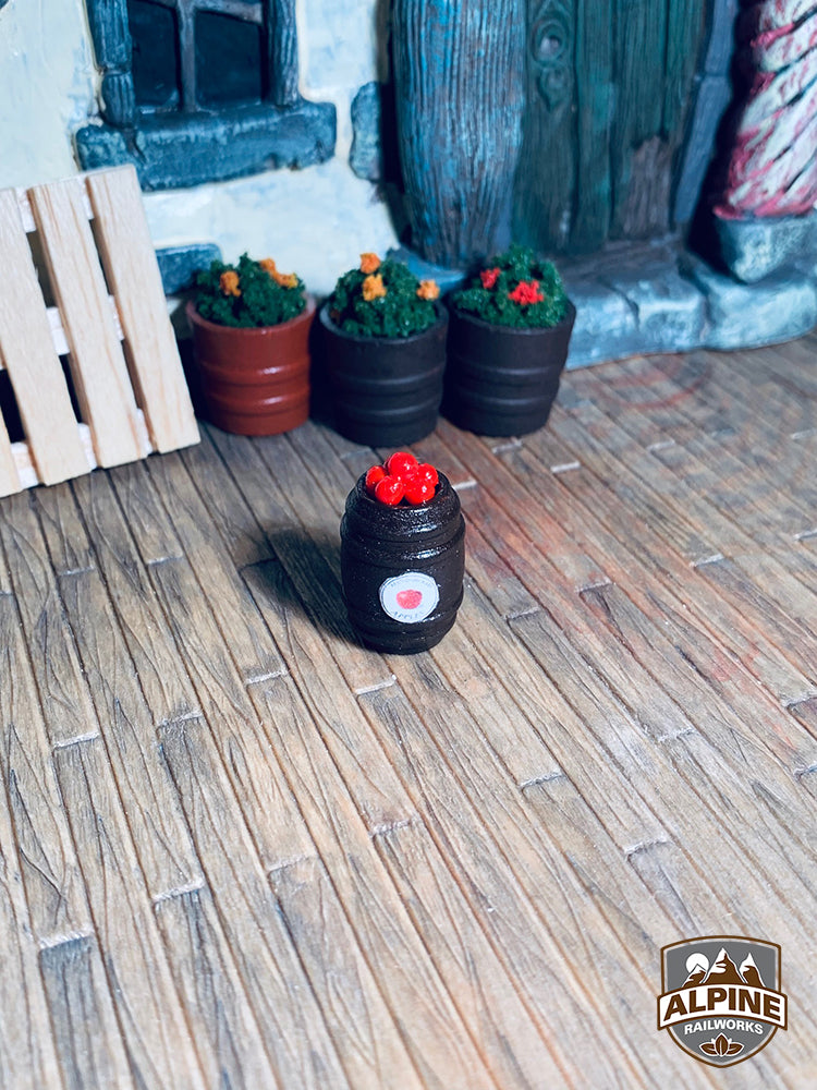 Alpine Railworks 1026 G Scale Small Barrel with Apples (1)