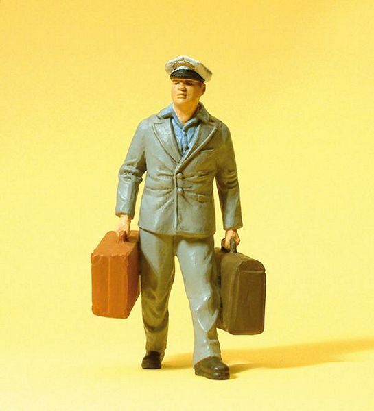 Preiser 45511 G Scale Working People US Porter w/Luggage
