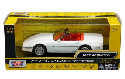 Motormax 73298HC 1/24 1986 Chevrolet Corvette C4, White